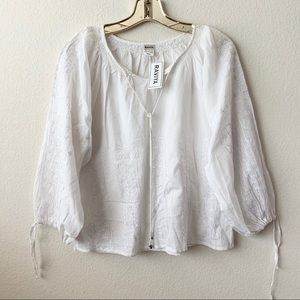 100% cotton embroidered blouse